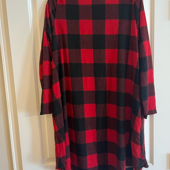New! Emerald Red and Black Plaid Dress - Picture 4 of 5